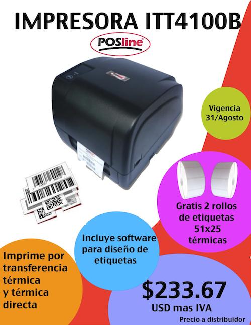 Promocion Impresora de etiquetas, barware, posline, gratis rollos transferencia termica