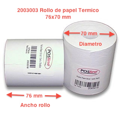 papel termico, 76x70, posline, barware, punto de venta