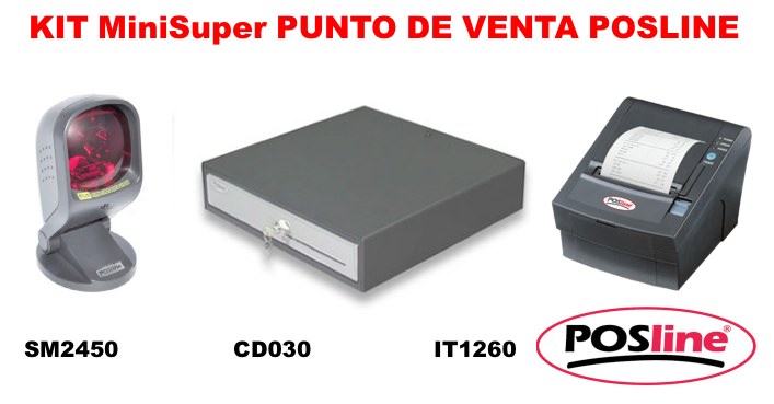 Kit Punto de Venta, posline, barware, CD030, Minisuper, IT1260, SM2450